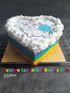 Foto resep Rainbow cake kukus Ny.Liem