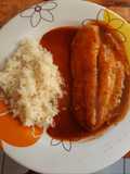 Filete de pescado a la media diabla