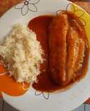 Filete de pescado a la media diabla
