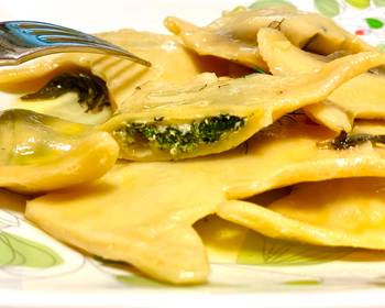 Fast Cooking Methods Spinach  Riccota Cheese Ravioli with Lemon Butter Sauce Very Delicious