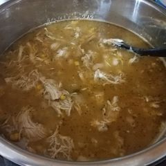 A picture of Chicken chili soup.