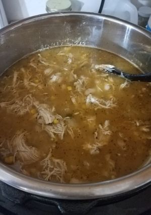 A picture of Chicken chili soup.