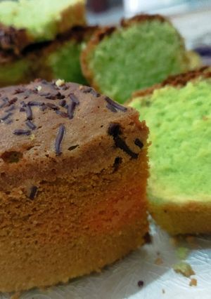 Foto resep Bolu Pandan Tanpa Santan (Loyang tulban uk : 20)