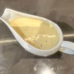 A picture of Creamy White Wine and Mustard Sauce - Perfect for Lamb or Fish. Enjoy :P.
