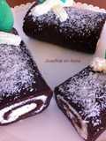 Rollo de chocolate y Nutella sin horno/Rotolo al cioccolato e nutella senza cottura