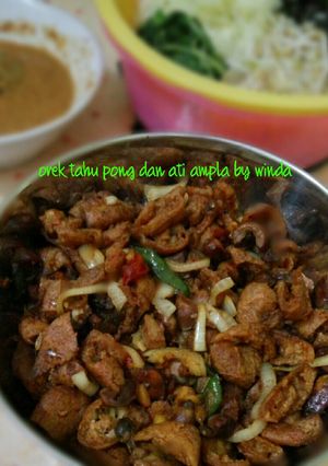 Foto resep Orek tahu dan ati ampla alamanda