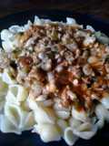 Pasta corta con salsa de Chipichipis