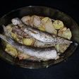 Barracuda con patatas al horno