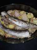 Barracuda con patatas al horno