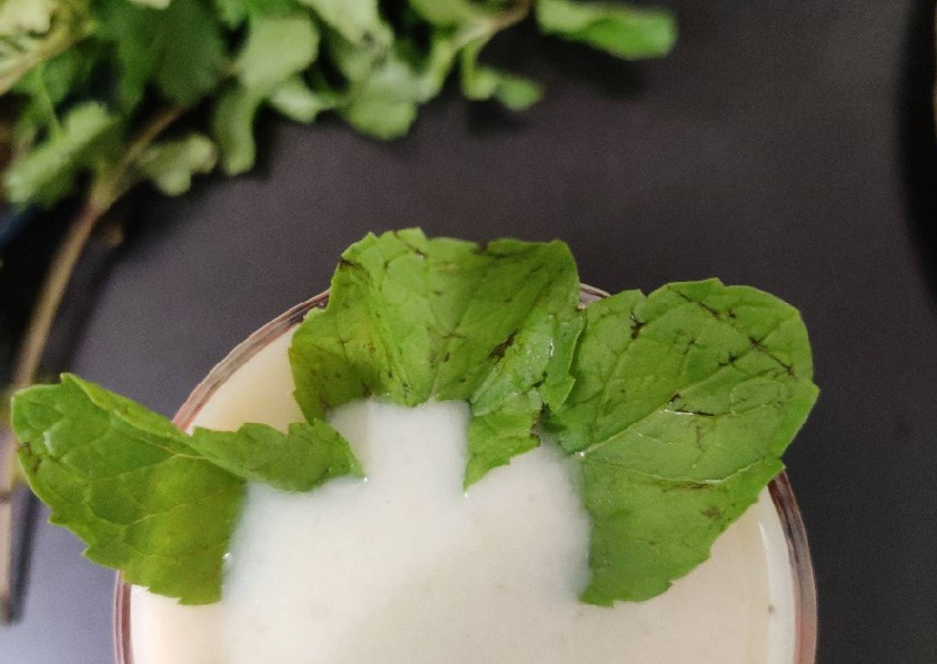 Sugar-apple and banana milkshake