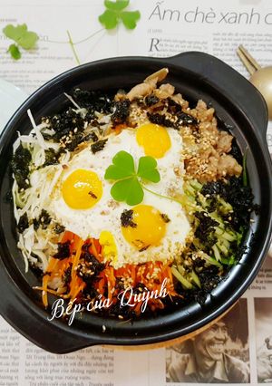 Hình của món Cơm trộn rong biển Hàn Quốc.