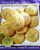 Golden citrus crunch cookies