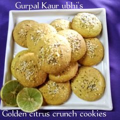 A picture of Golden citrus crunch cookies.
