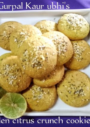 A picture of Golden citrus crunch cookies.