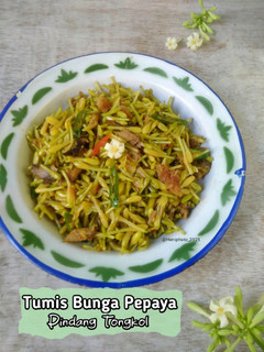 Foto resep Tumis Bunga Pepaya Pindang Tongkol