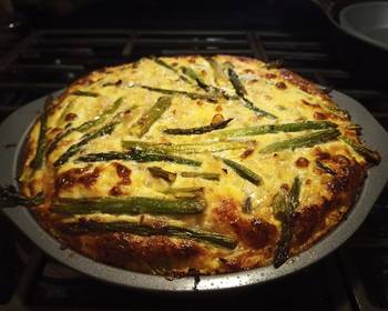 Update, Making Recipe Asparagus Quiche with a Spaghetti Squash Crust Low Carb Delicious Nutritious