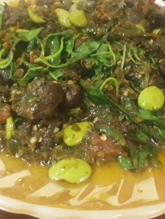 Cara Gampang Menyiapkan Resep Hati sapi balado ijau campur daun kemangi Anti Ribet, Sempurna