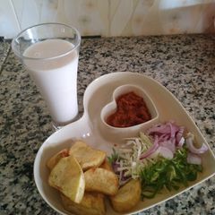 Fried sweet potato with vegetables A picture of Fried sweet potato with vegetables.