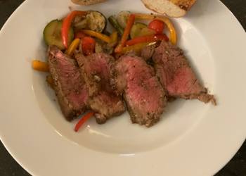 Easiest Way to Cook Yummy Steak Balsamic with Grilled French Bread