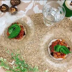 A picture of Delicious Caponata with Shiitake Powder.