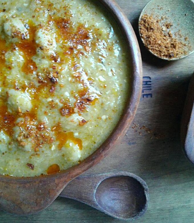 Una foto de Porotos Granados con Mazamorra