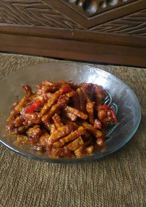 Foto resep Tempe orek pedas manis