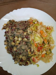 A picture of Mukimo ya thoroko with vegetable cabbage.