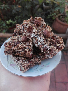Una foto de Barritas de cereal de avena y chocolate😍