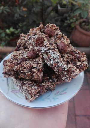 Una foto de Barritas de cereal de avena y chocolate😍