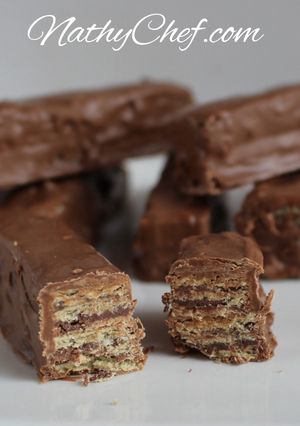 Une photo de Barres croustillantes au chocolat façon Kit Kat