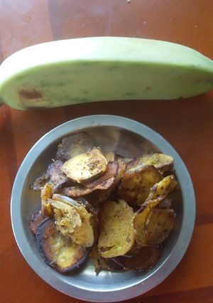 A picture of Raw banana pepper fry.