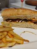 Lazy chicken steak sandwich