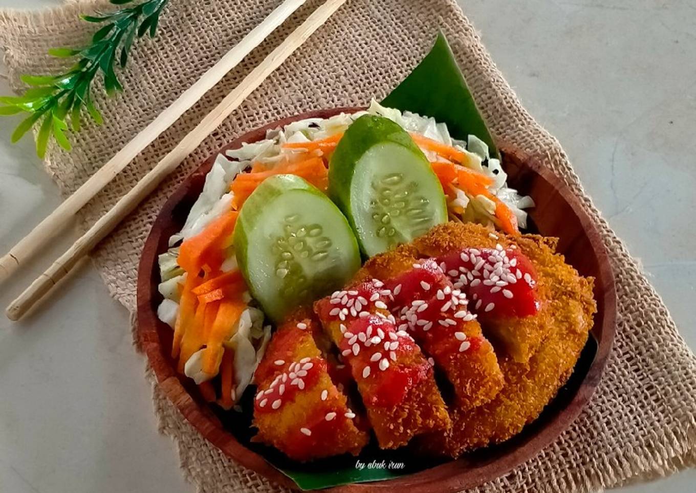 Tahu Katsu dan Salad HokBen - resep kuliner nusantara