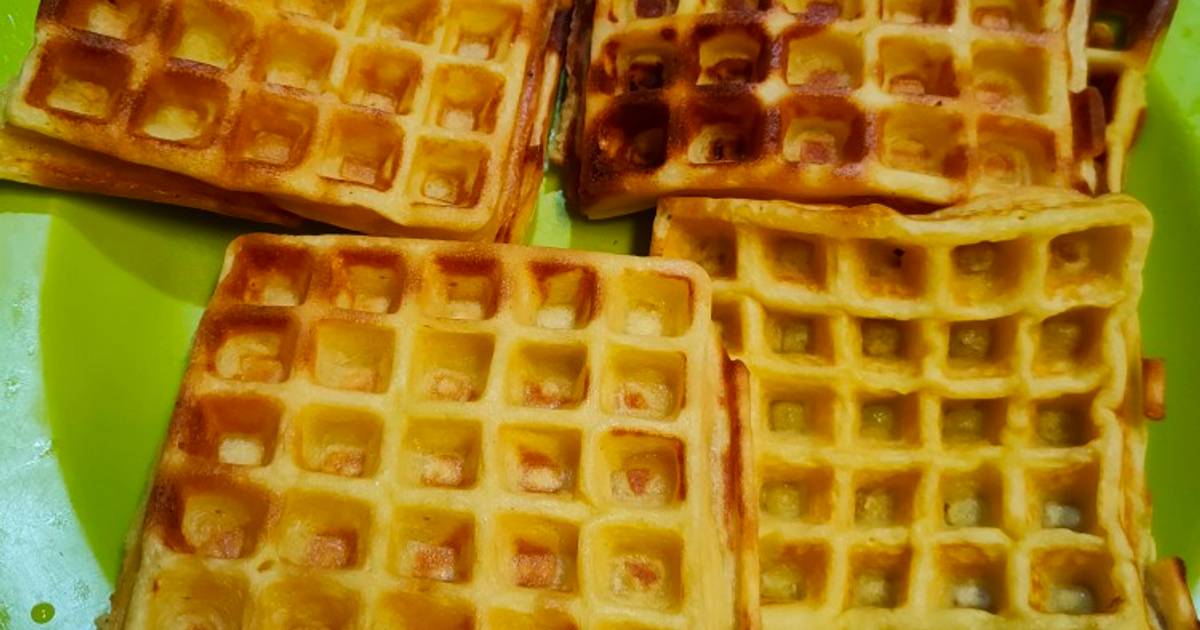 Resep Waffle Bahan Praktis Anti Gagal Garing Luar Lembut Di Dalam Oleh Intan Purnama Cookpad