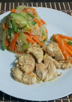 Una foto de Timbal de Arroz Integral con Verduras