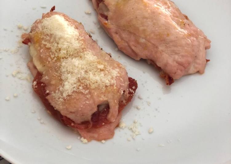 Pechuga de pollo rellena con queso