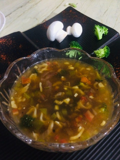A picture of Veg manchow soup.