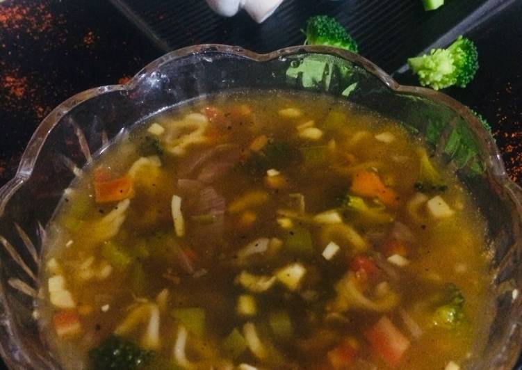 Step-by-Step Guide to Make Super Quick Homemade Veg manchow soup