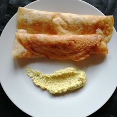 A picture of Wheat flour dosa with maxican salsa.