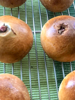 A picture of Red beans paste bread (Anpan).