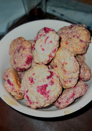 Una foto de Galletas de avena y frambuesa