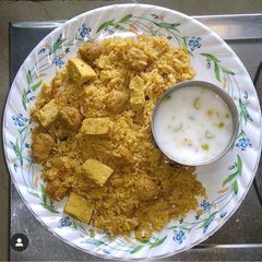 A picture of Soya Tofu Biryani.