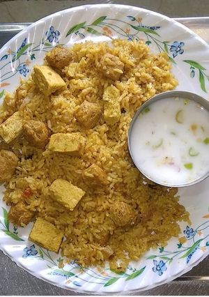 A picture of Soya Tofu Biryani.