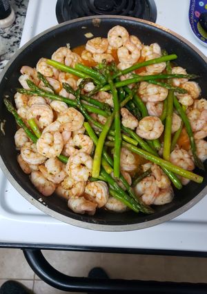 A picture of Spicy butter garlic shrimp (keto friendly).