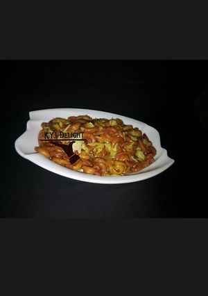 A picture of Fried macaroni.