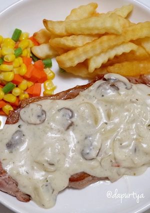 Foto resep Beef Steak with Mushroom Sauce