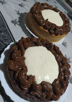 Una foto de Brownie de vainilla y de chocolate