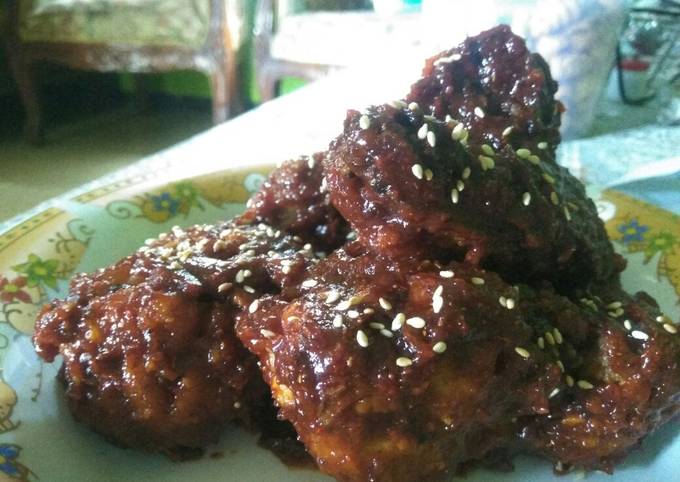  Resep Ayam Goreng Korea Tanpa Gochujang oleh Shafira Nur 
