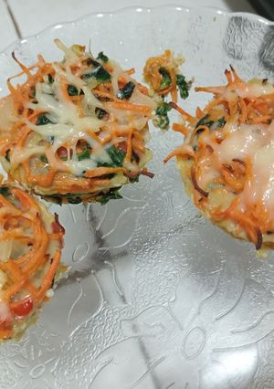 Una foto de Muffins de espinaca y zanahoria