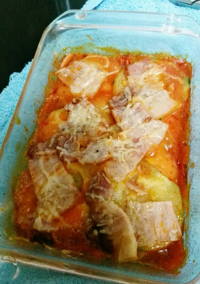 Una foto de Pizza calabacín